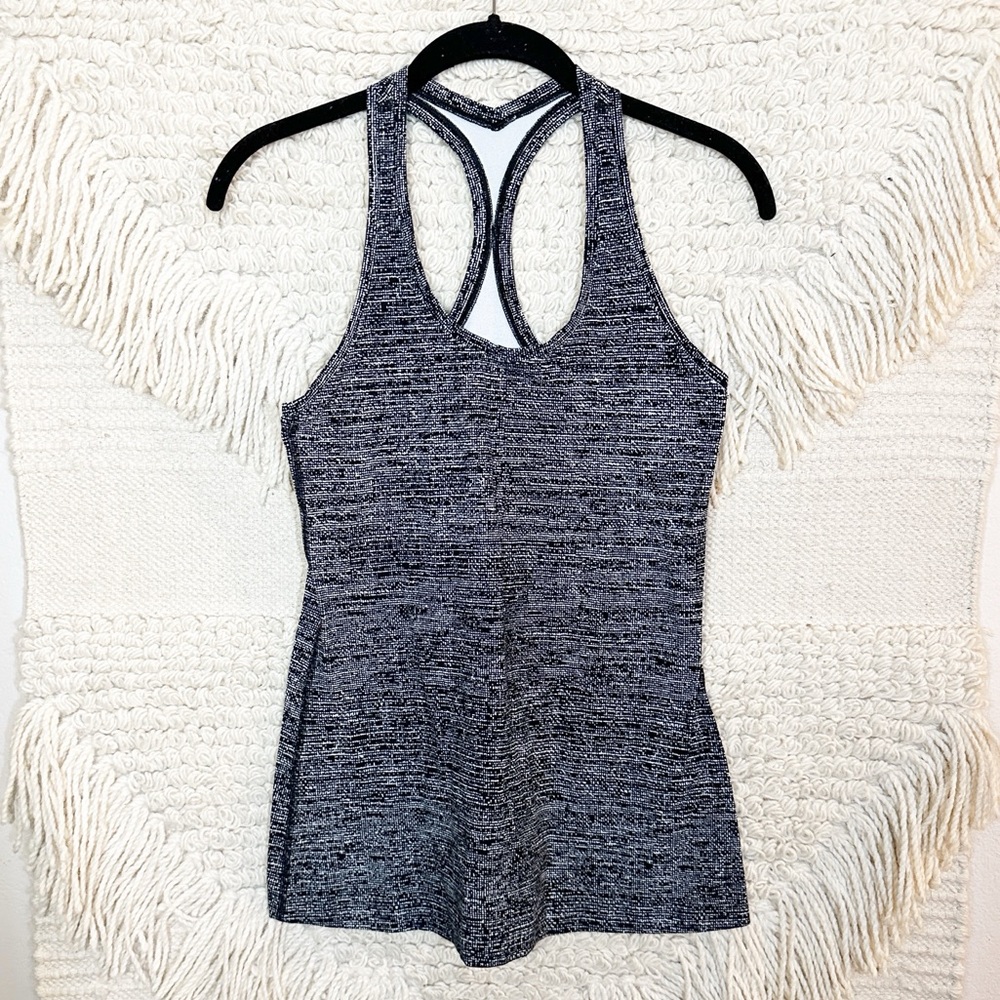 LULULEMON heathered black Cool Racerback tank top 10